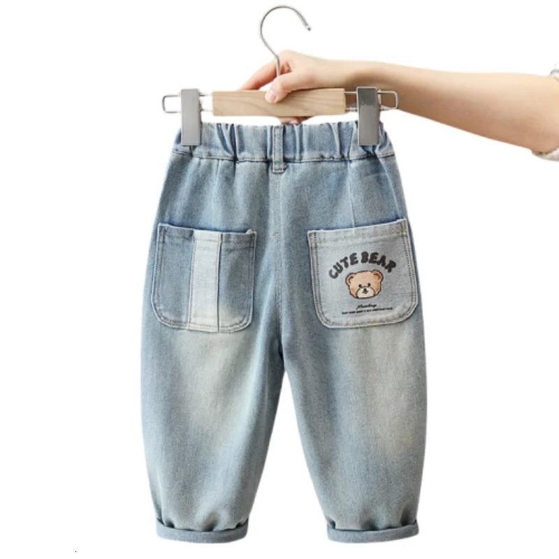 Boys Jean Pants Long Trousers Denim Cute Spring Autumn Babys Kids Teenagers Casual Sport Tracksuit School Childrens Cloth 250527