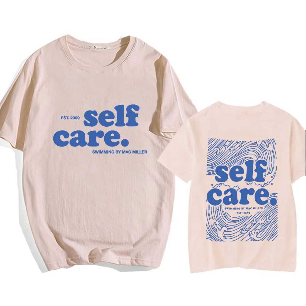 Macc Miller Self Care T-shirts Heavy Mental Casual Men Tee-shirt Short Sleeve Summer Spring Tshirts Hip Hop Streetwear ClothesC250530