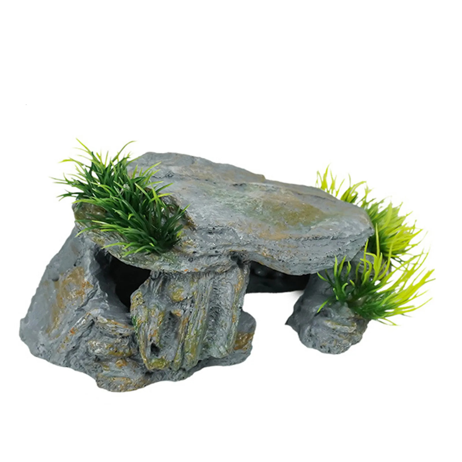 Reptile Rock Hide Cave Natural Reptile Hiding Rock Cave Aquarium Hide Cave Hideout Shrimp Cave Fish Tank Decor for Freshwater 250528