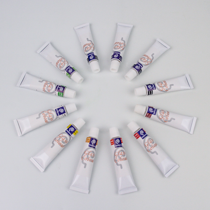 Memory 12 Colors 12ml Glass Paint Hand-painted DIY Glass Creative Decoration Painting Paint 230706