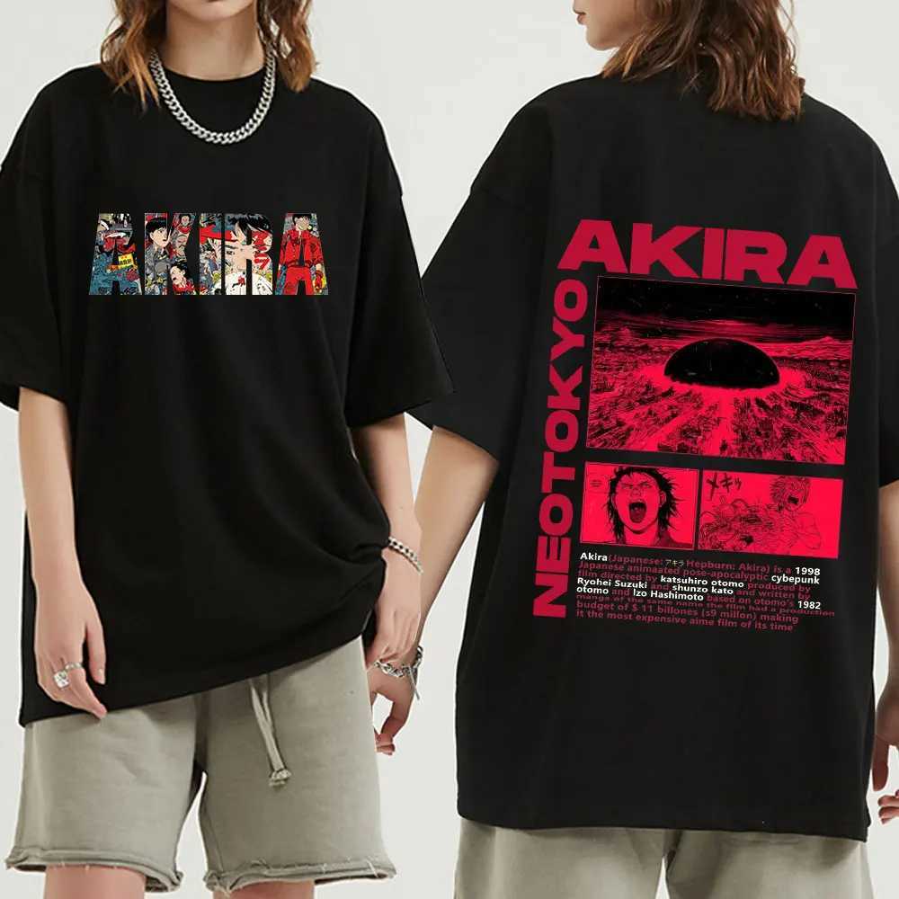 Japanese Anime Neo Tokyo Akira T Shirt Movie Science Fiction Manga Shotaro Kaneda Men Short Sleeve T Shirts 100% Cotton T-shirtC250530