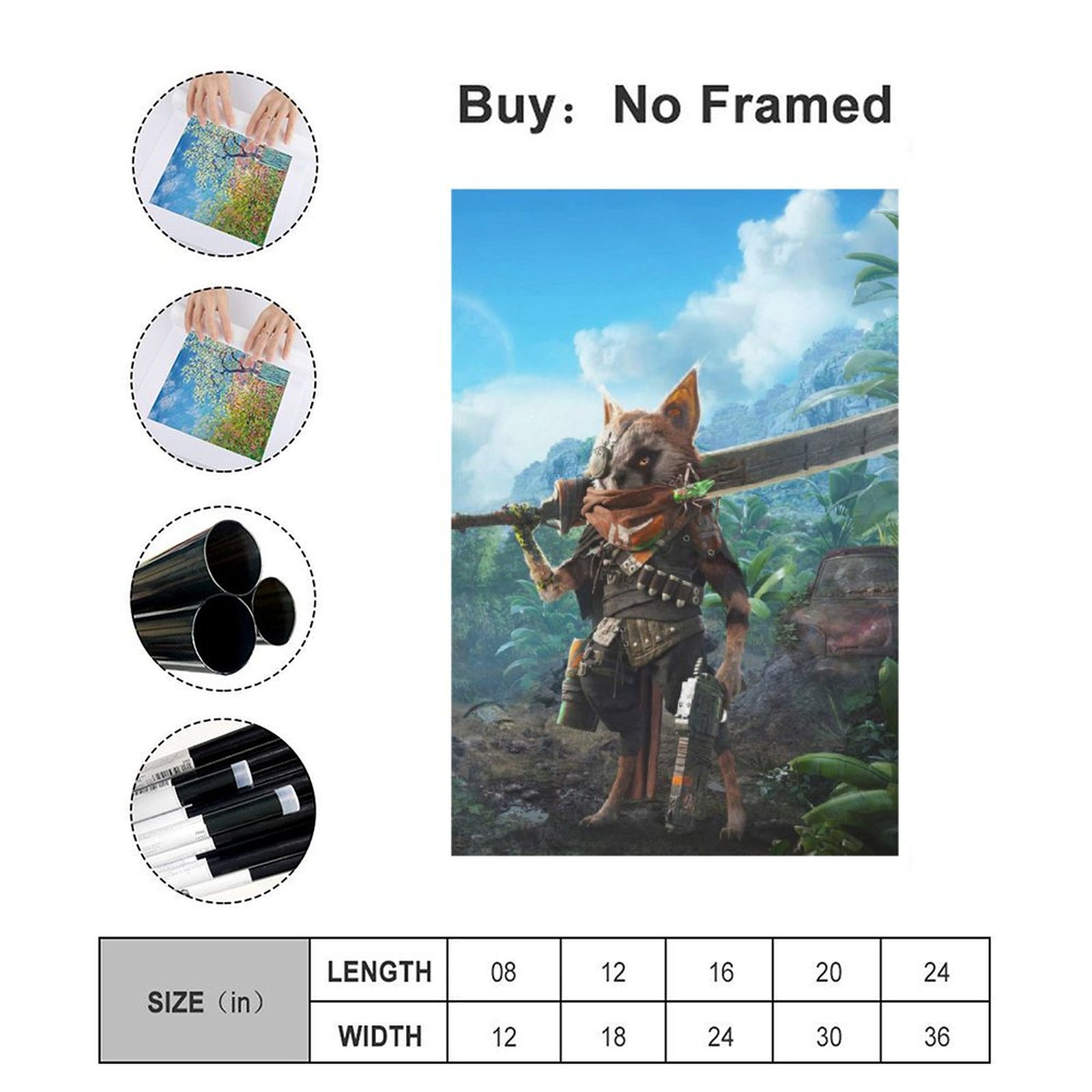 Wall Art Painting Biomutant WARRIOR Canvas Prints Wall Painting Wall Art Decor Print Picture Paintings for Living Room Home Decor Luxury Unframe