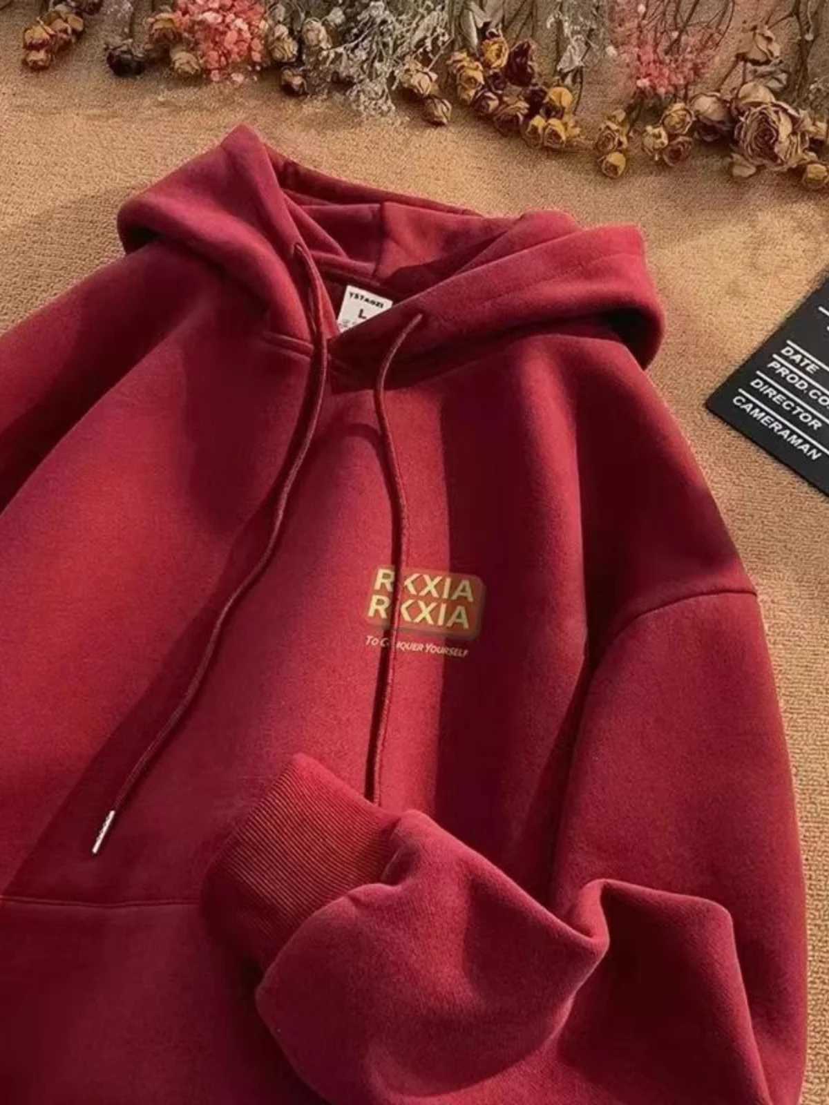 American Hoodie Mens Hooded Autumn 2025 New Trendy Loose Couple Jacket W250530