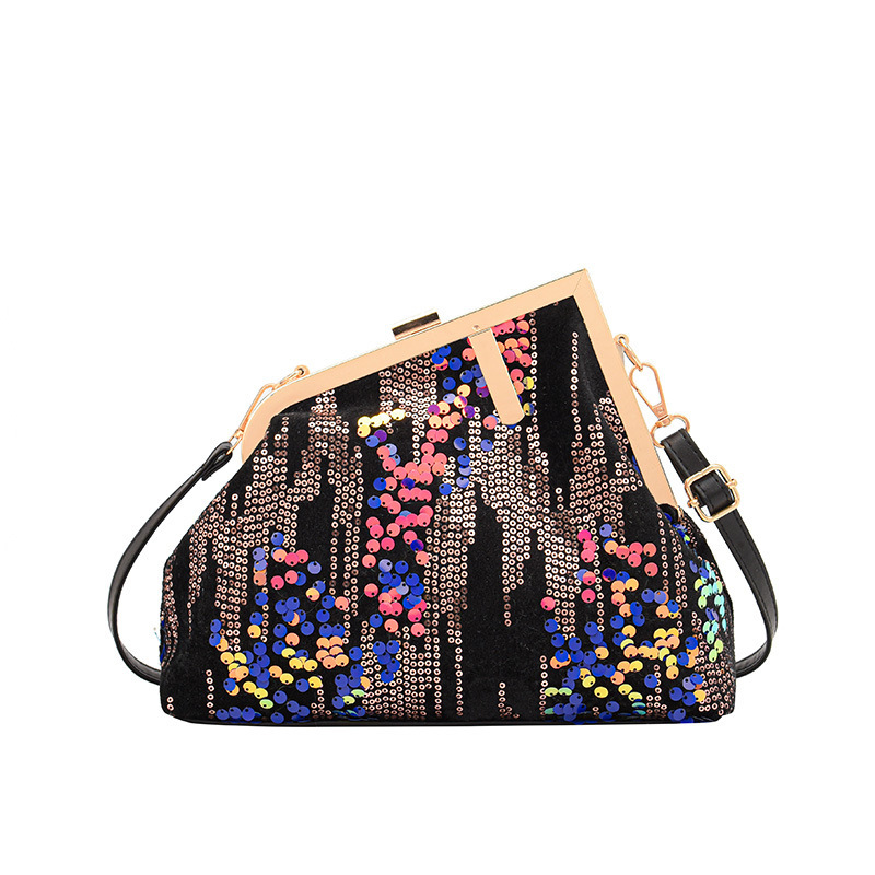 Free Shipping Designer Bag New 2025 European And American Fashion Sequin Retro Shoulder Bag Ins Internet Celebrity Tassel Crossbody Evening Bag Luxury