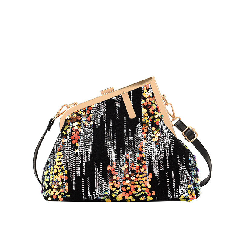 Free Shipping Designer Bag New 2025 European And American Fashion Sequin Retro Shoulder Bag Ins Internet Celebrity Tassel Crossbody Evening Bag Luxury