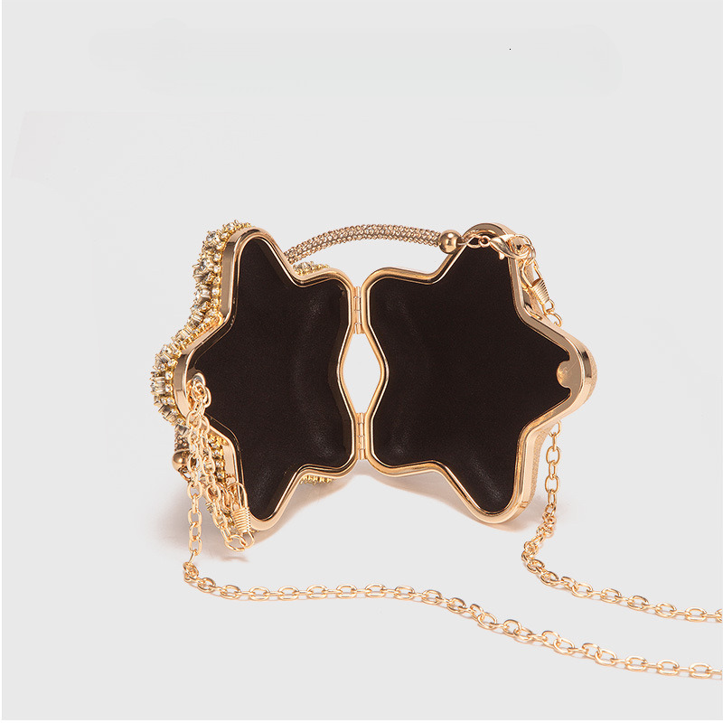 designer bag 2025 New Red Envelope Star Premium Mini with Diamond Set Fashion Simple Banquet Bag