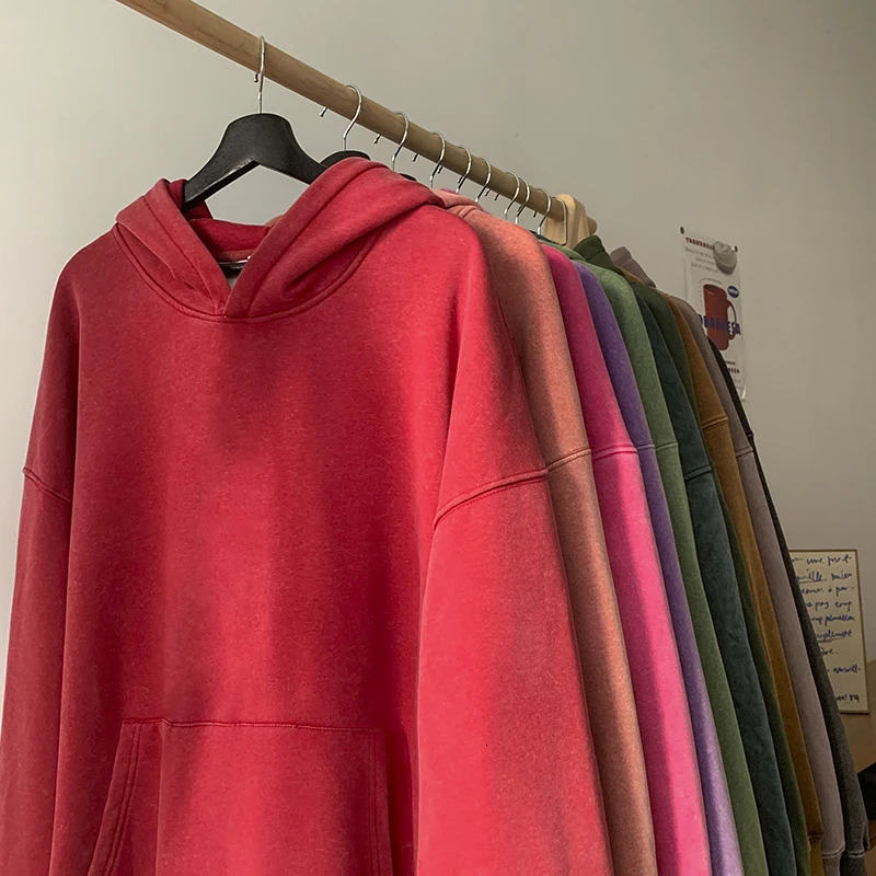 Men Sweatshirts Washed Hoody Vintage Streetwear Baggy Fashion Harajuku Female Casual Hoodies 250527