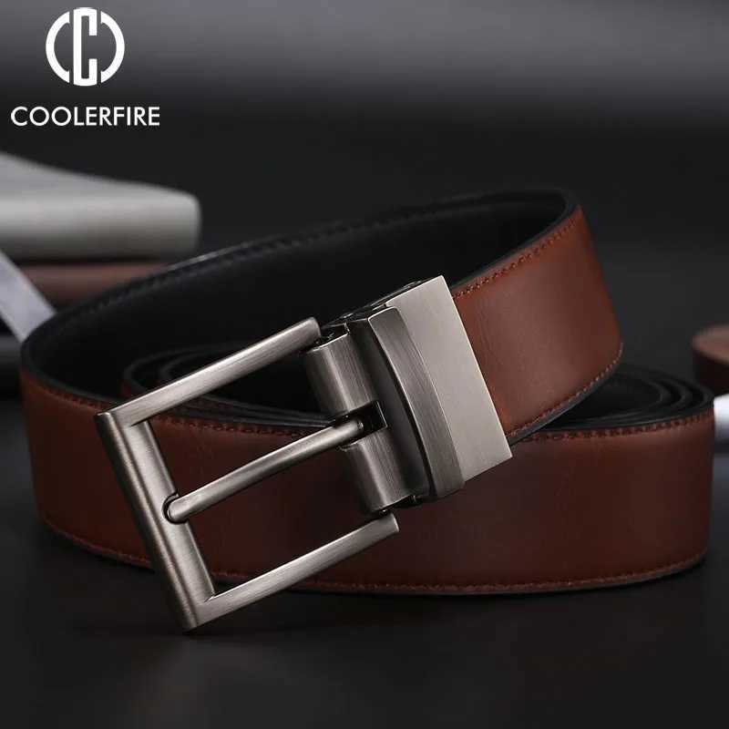 Men Reversible Casual High Quality Belt Man Genuine Leather Belt Male Strap Luxury Trouser Jeans Dress Belt For Men Z250530