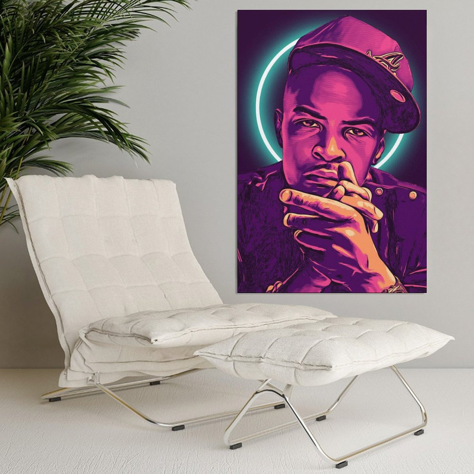 Wall Art Painting RAPPER T I SINGER ACTOR Canvas Prints Wall Painting Wall Art Decor Print Picture Paintings for Living Room Home Decor Luxury Unframe