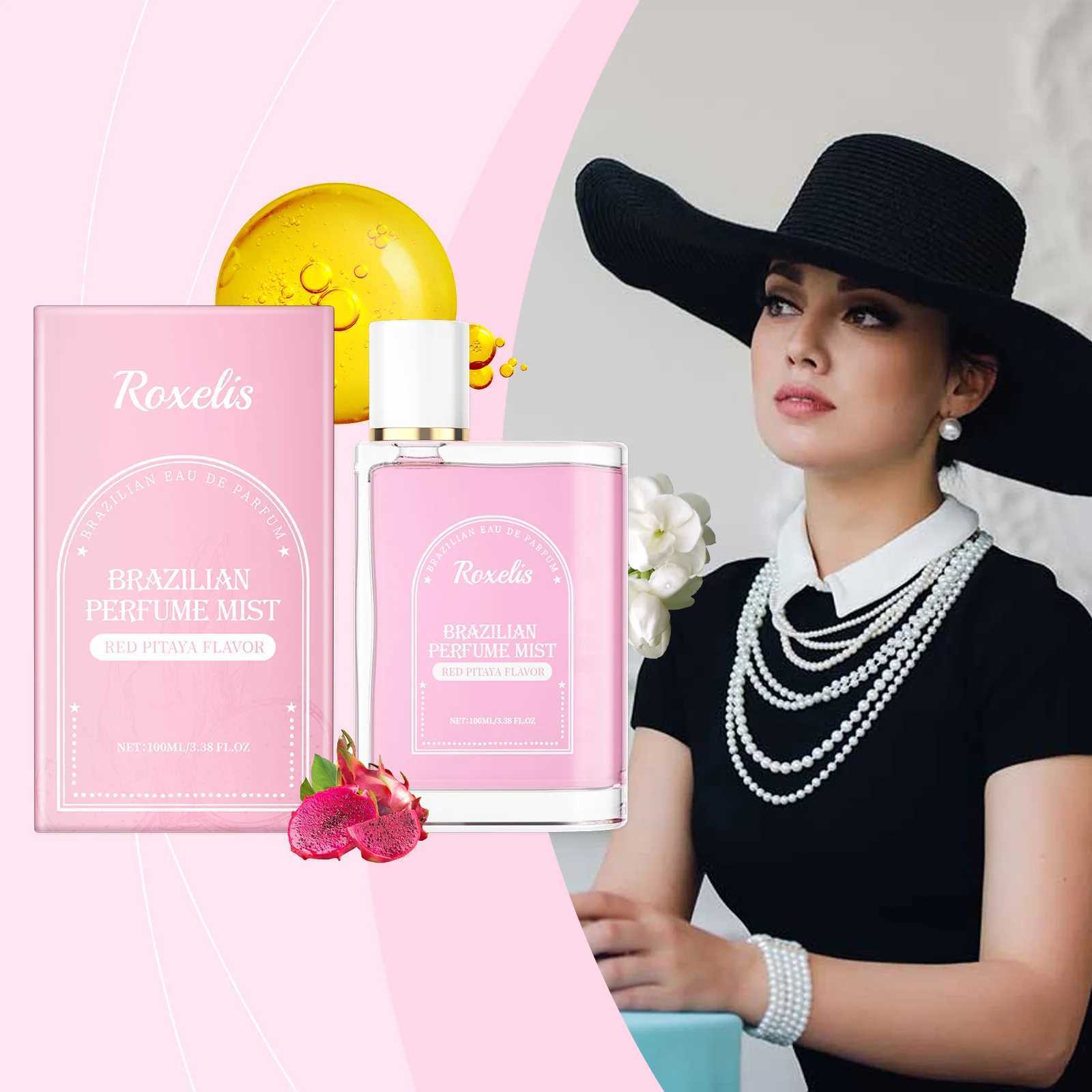 Roxelis 100ml Brazilian Style Perfume Light Fragrance Red Pitaya Jasmine Scent Fresh Long Lasting Aroma Dating Flirting PerfumeXJ250530