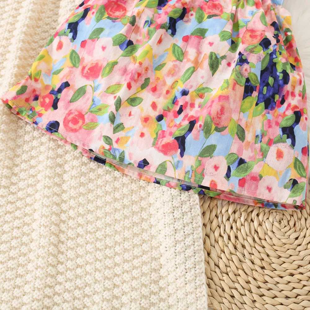 Summer New Baby Girl Dress Flower Printed Cotton Dress For Baby Girl 0-2 Years Old R250530