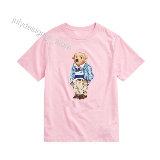Pink Womens Designer Bear T Shirt Cotton Luxury Short Sleeve Tshirt Designers Clothes Women Clothing Casual Fashion Tops Tee Shirts XS-3XL