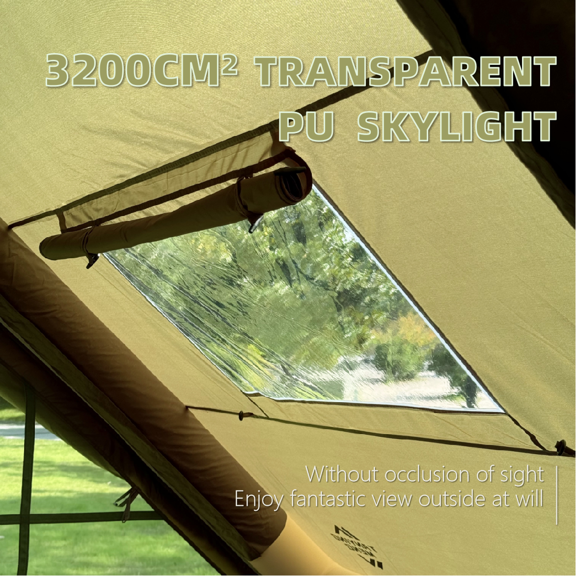 Military Green Inflatable Tent for Outdoor Camping - Size: 6.3 Square Meters