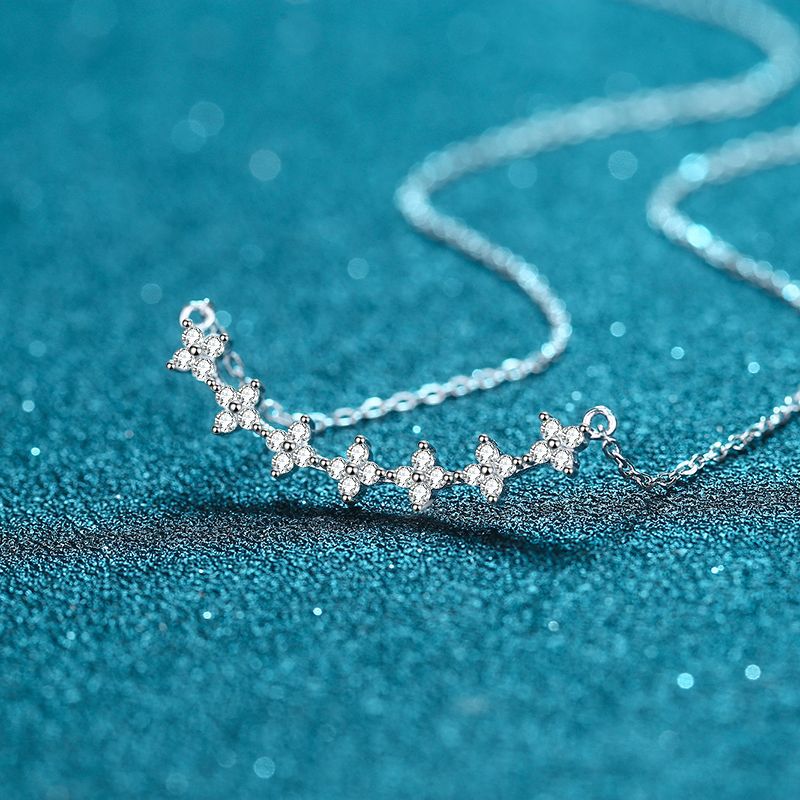 Elegant Nine-Two-Five Silver Jewelry: Female Necklace Incorporating Celtic Knots Motif Plus Natural Gemstones