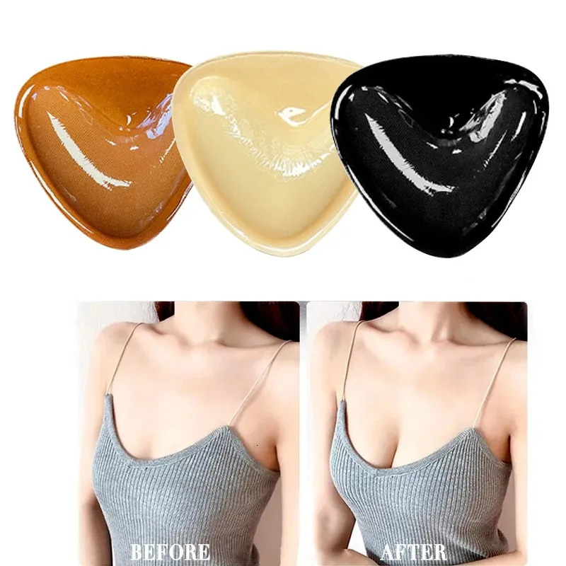 Double Sided Adhesive Sticky Bra Inserts Push Up Thick Sponge Breast Lift Pads Swimsuit Bikini Cup Enhancer 250604