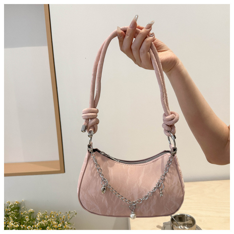 Exquisite and fashionable fashion women s solid color summer new casual simple one shoulder one piece fashion armpit bag designer shoulder bag