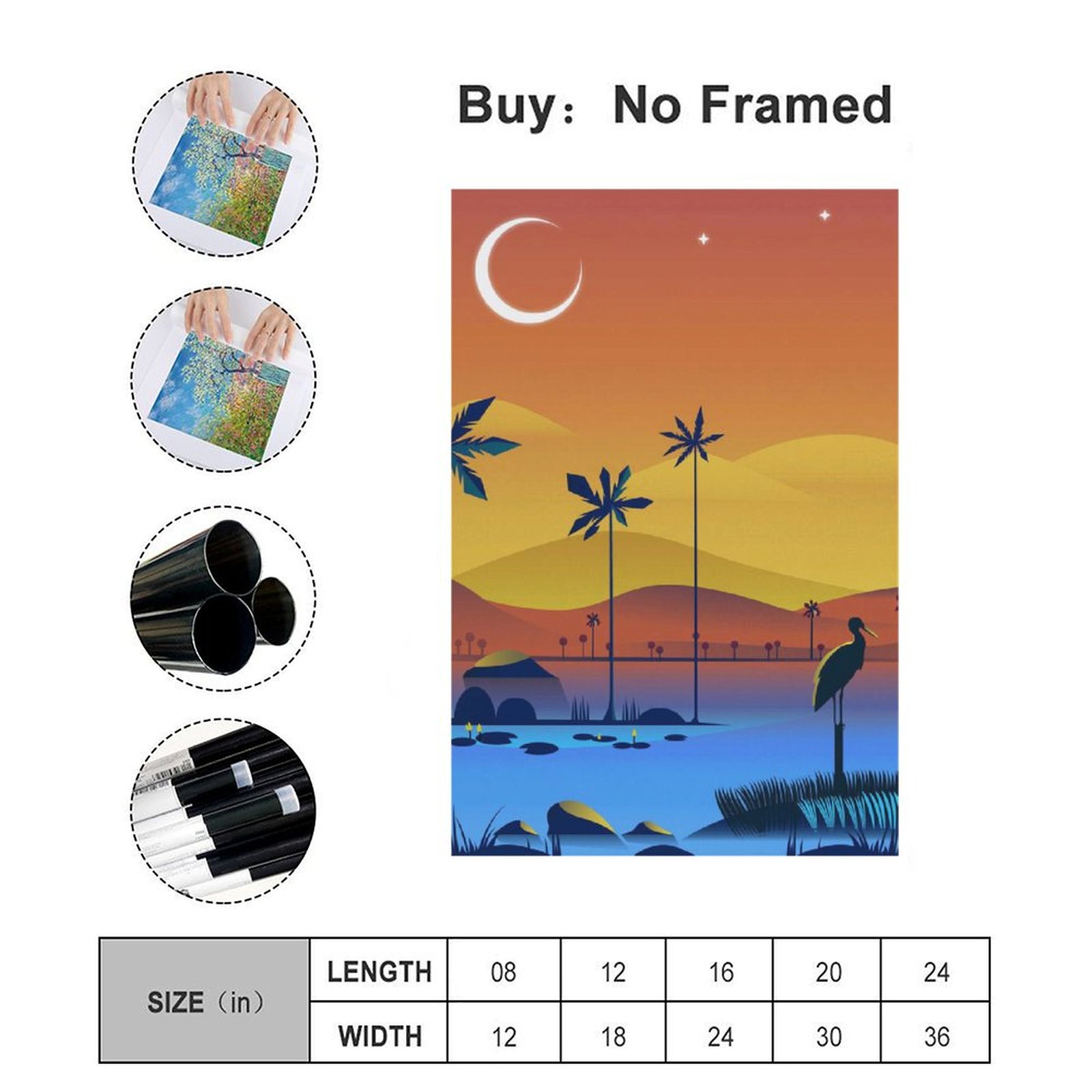 Wall Art Painting Village With Sunset View Canvas Prints Wall Painting Wall Art Decor Print Picture Paintings for Living Room Home Decor Luxury Unfram