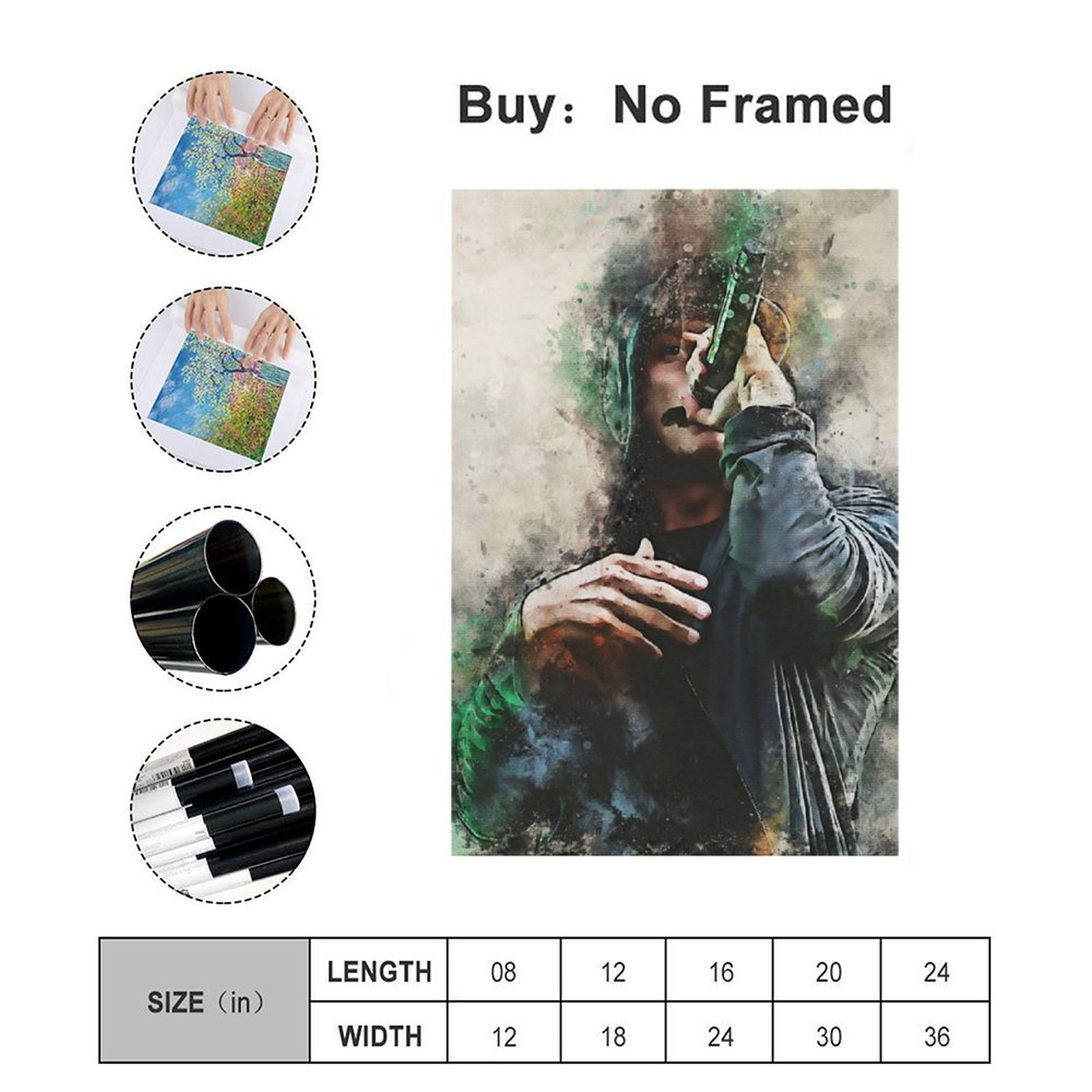 Wall Art Painting RAPPER NF HIP HOP Canvas Prints Wall Painting Wall Art Decor Print Picture Paintings for Living Room Home Decor Luxury Unframe