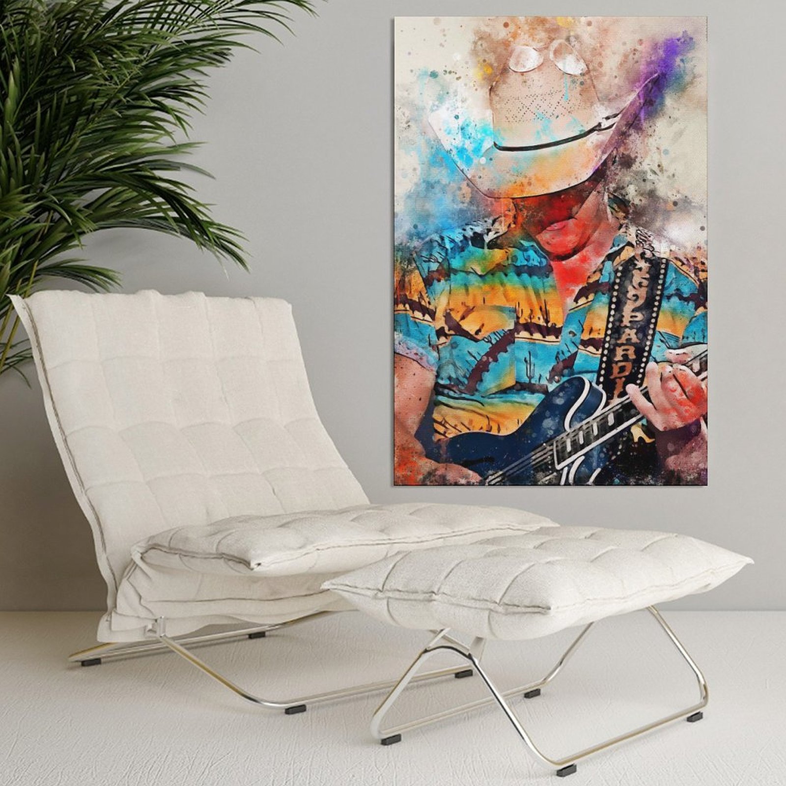 Wall Art Painting Jon Pardi Guitar Rock Singer Canvas Prints Wall Painting Wall Art Decor Print Picture Paintings for Living Room Home Decor Luxury Un