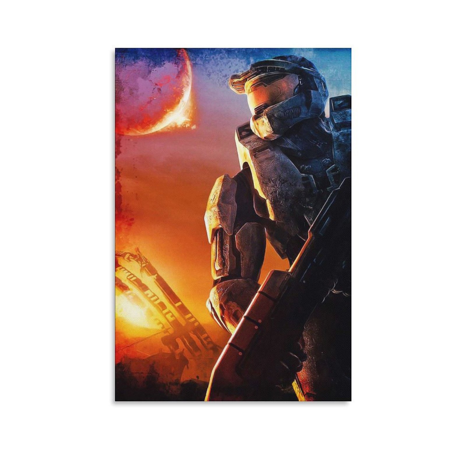 Wall Art Painting Master Chief Game Canvas Prints Wall Painting Home Decor Luxury Decor Print Picture Paintings for Living Room Unframe