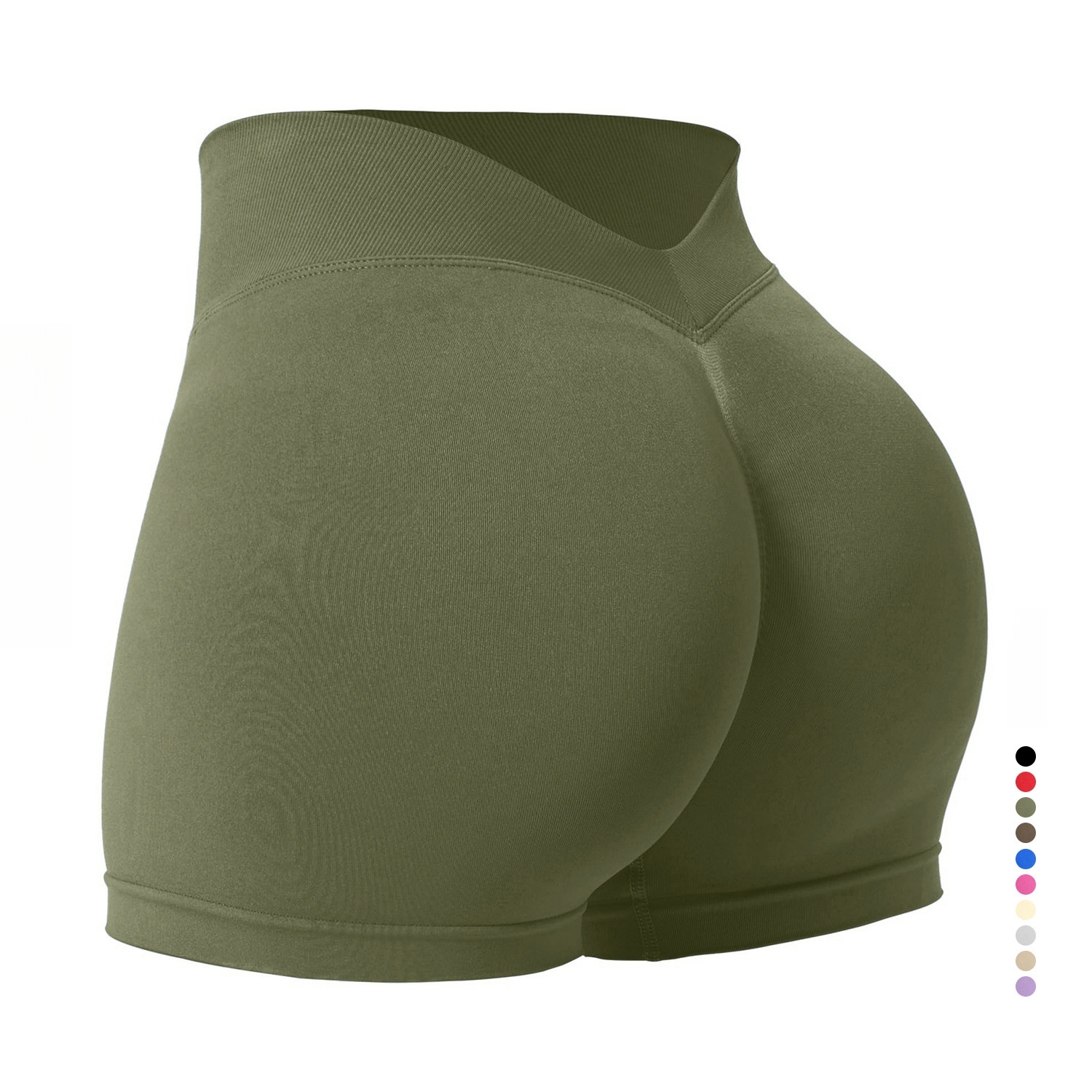 Yoga Clothing V Waist Fitness Training High Waist Short Gym Woman Running Butt Lifting Workout Leggings Cycling Sports Shorts Yoga Clothes Running V Back Scrunch