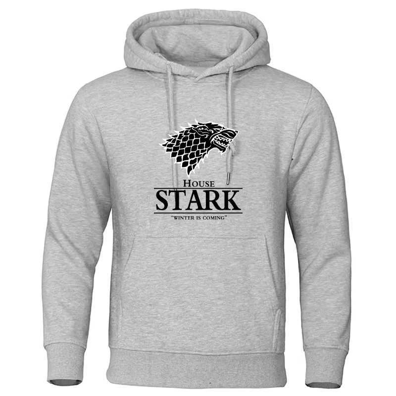 2025 House Stark Mens Printed Hoodie Hip-Hop Streetwear Casual Fashion Spring and Autumn Fashion Hooded Hoodie W250530