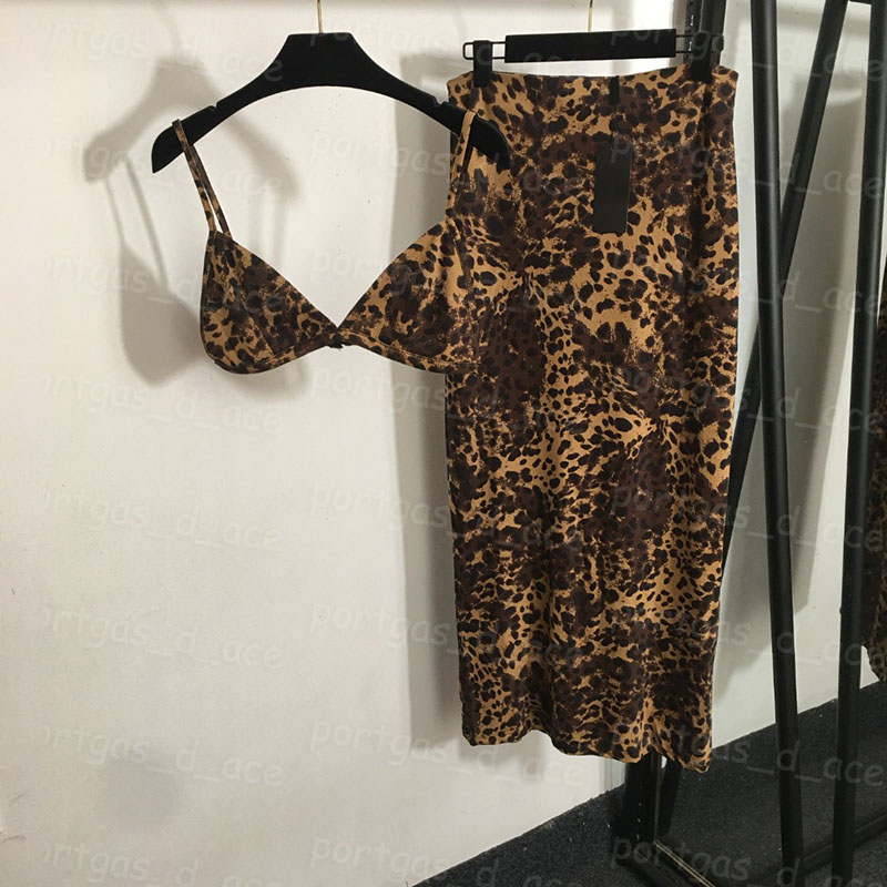 Brand Sexy Lace Slip Dress Women Luxury Designer Leopard Skirt Black Push Up Dresses Summer Holiday Skirt Dress