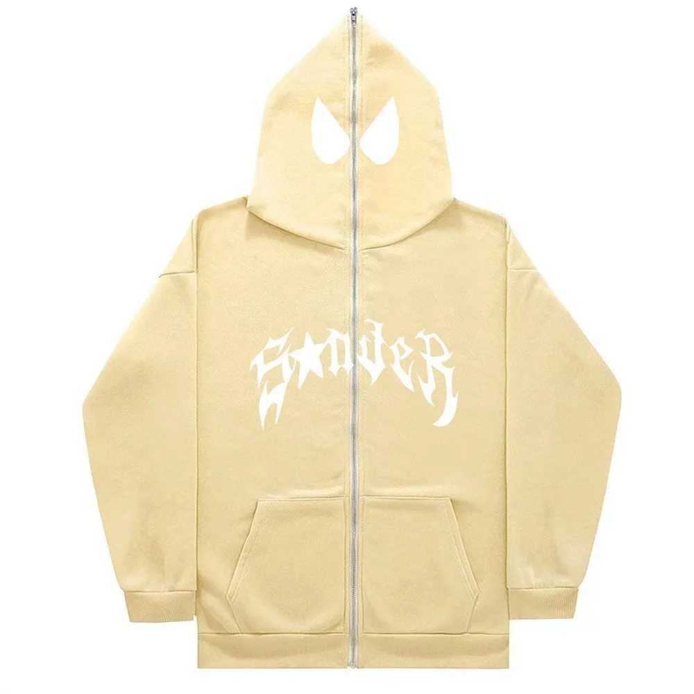 2024 Cross border Europe and America Dark Sports and Leisure Men and Women Gothic Couples Harajuku Large Spider Hoodie Sweater W250530