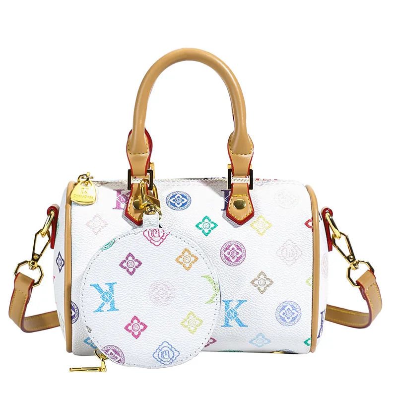 Shoulder Crossbody 2025 Designer Colorful Printed Boston Ladies Bag ltifunctional Handbag Free shipping