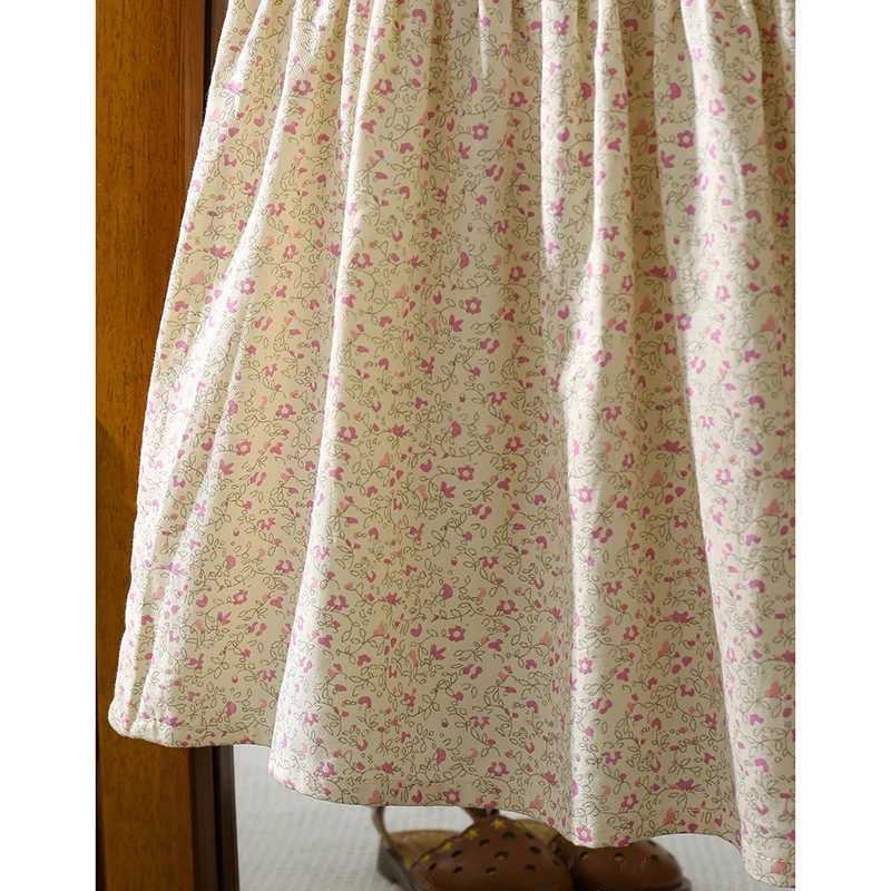 1-6Yrs Casual Summer Kids Girls Dress Floral Kids Clothes Ruffled Collar Purple Baby Girl Princess Dress New Flower Girl Dresses R250530