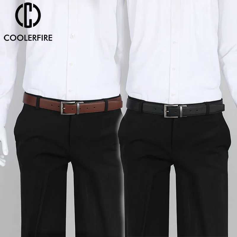 Men Reversible Casual High Quality Belt Man Genuine Leather Belt Male Strap Luxury Trouser Jeans Dress Belt For Men Z250530