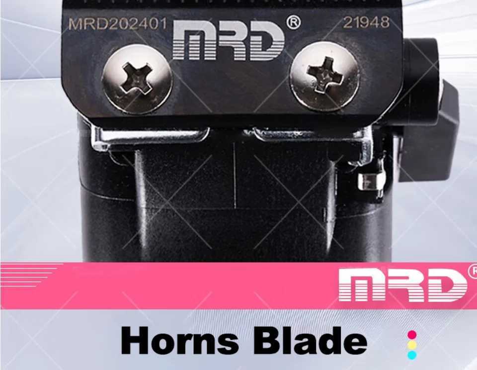 MRD HC-3969X Lawn Shovel Mens Professional Hair Clipper DC Rotating Motor Horn DLC Black Diamond 7200RPM Trimmer WithbaseW250530