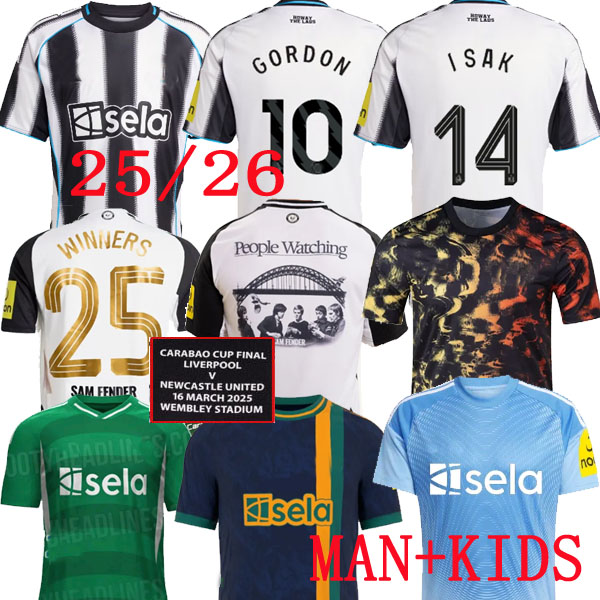 24 25 26 TONALI NEWCASTL E soccer jerseys BLACK Kids 2024 2025 BARNES BRUNO G. Gordon ISAK Football Shirt Home Away Botman fans WINNERS 25 TRAINING PRE MATCH