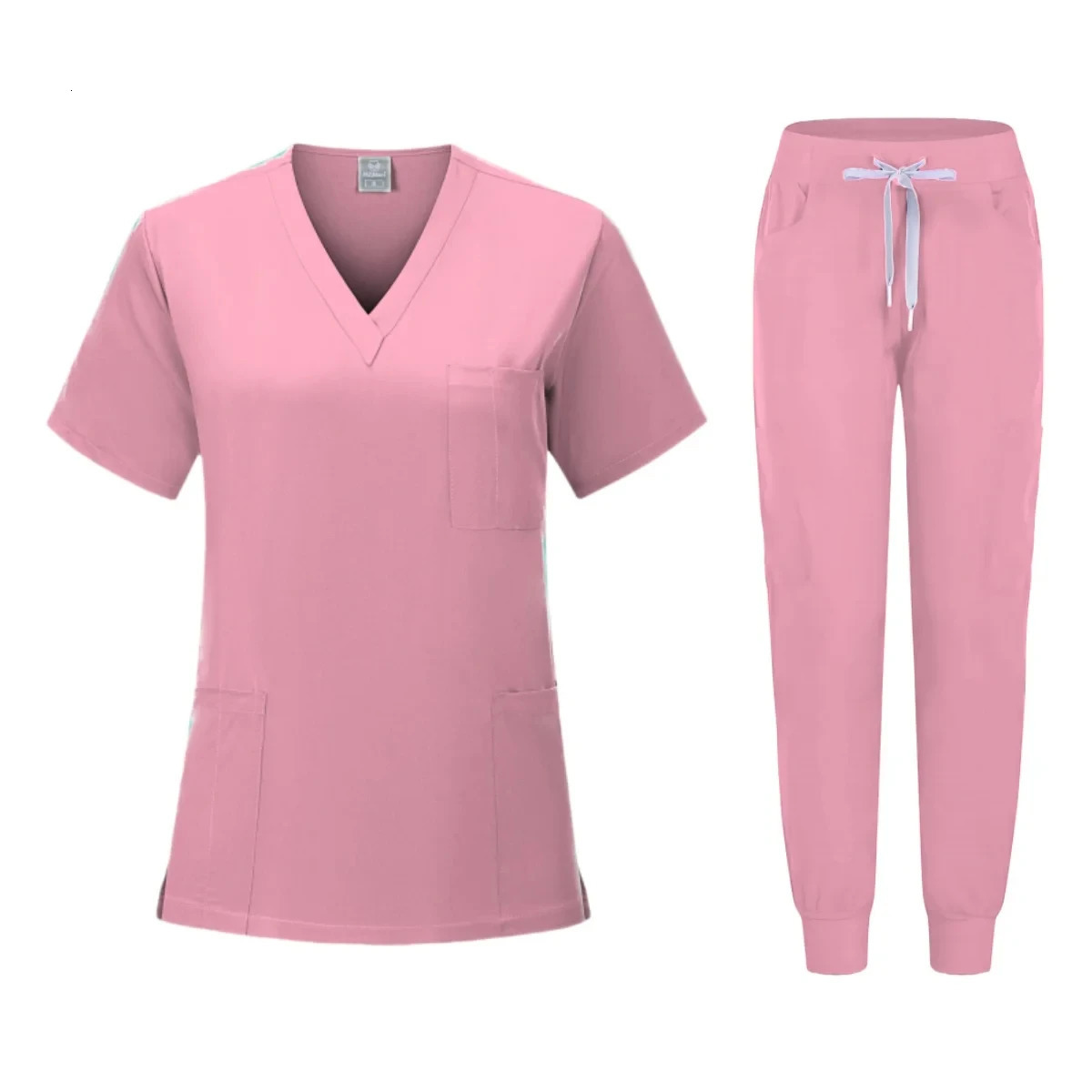 Multicolor Beautician Lab Workwear Solid Color Beauty Salon Nursing Uniforms Pet Clinic Scrubs Work Clothes Wholesale 250530