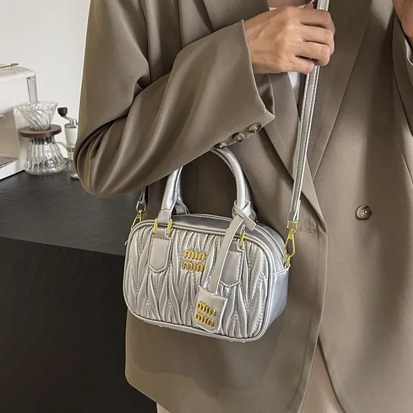 Shoulder Designer Small Square Bag Ladies Pleated Handbag Crossbody Summer Shoulder Bag Trend Style