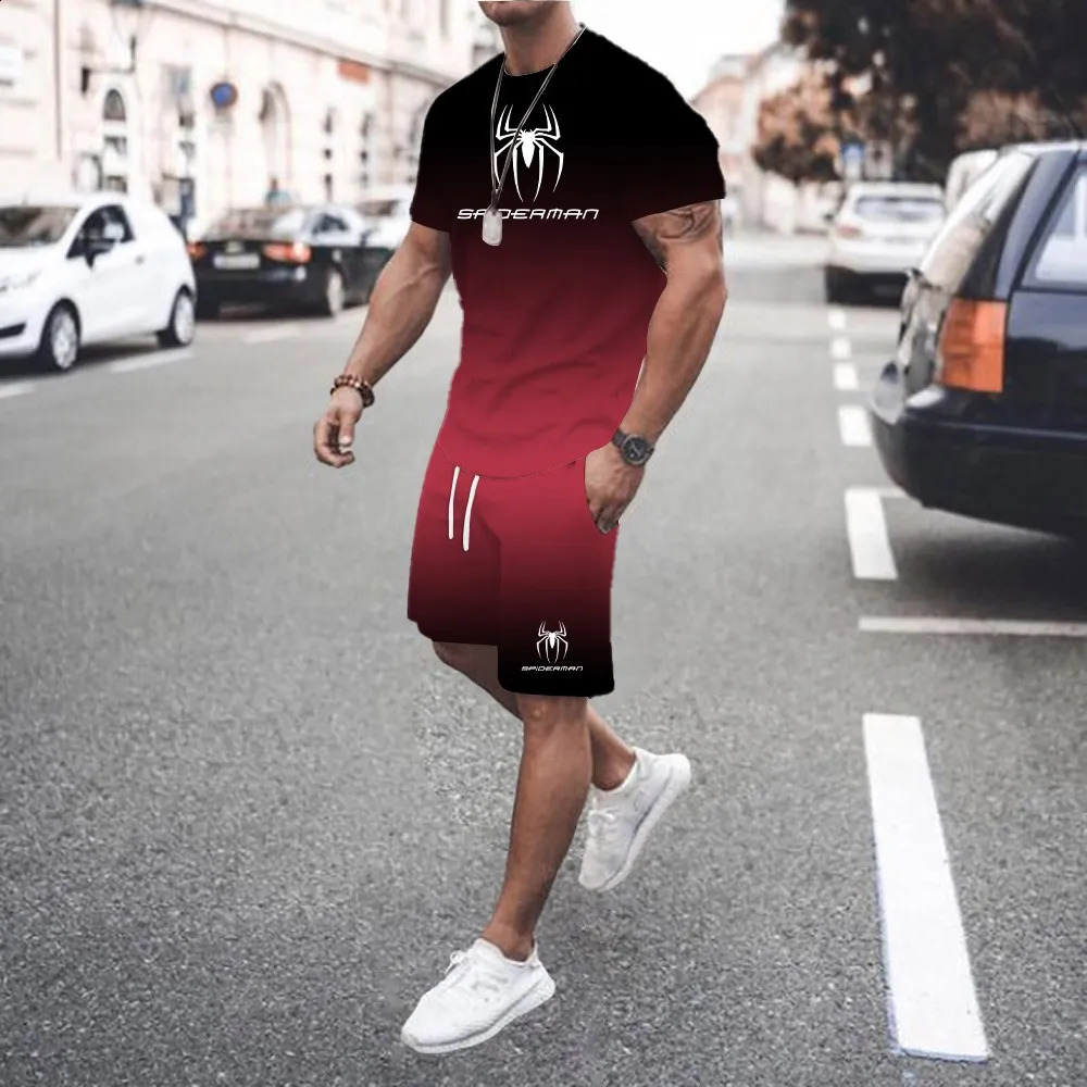 2024 mens sportswear short sleeved Tshirt and sports shorts summer fashion casual jogging pants set twopiece 250520Z