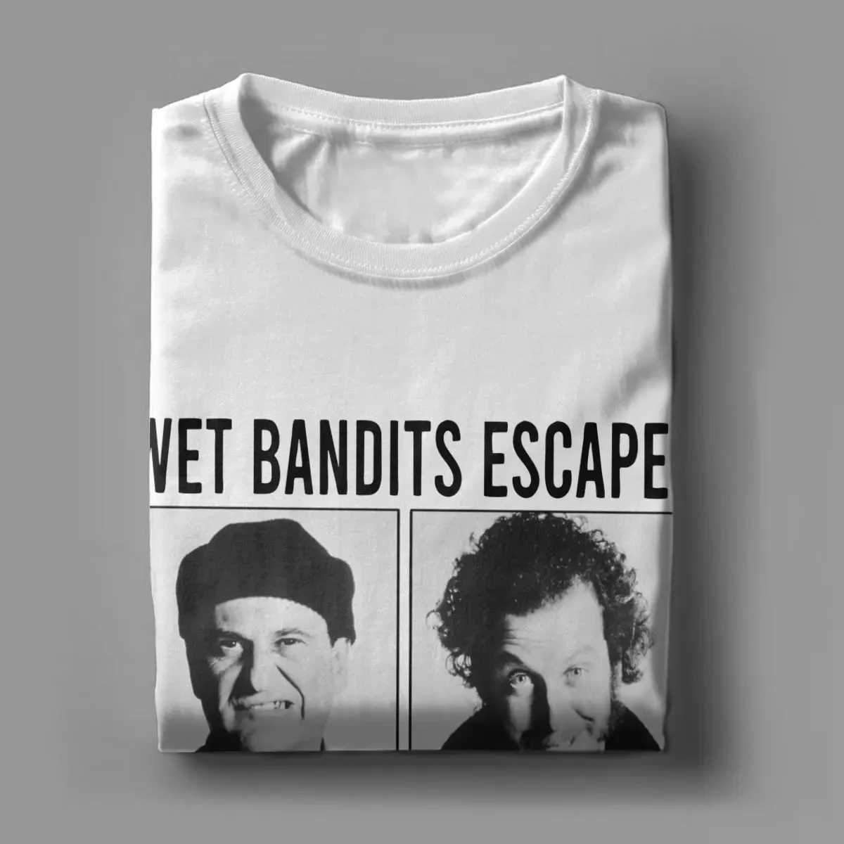 Home Alone Thief Mens T Shirt Vintage Tee Shirt Short Sleeve Round Collar T-Shirt Cotton Adult Tops Summer Fashion StreetwearC250530