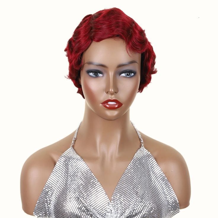 human Machine-made hair short pixie
