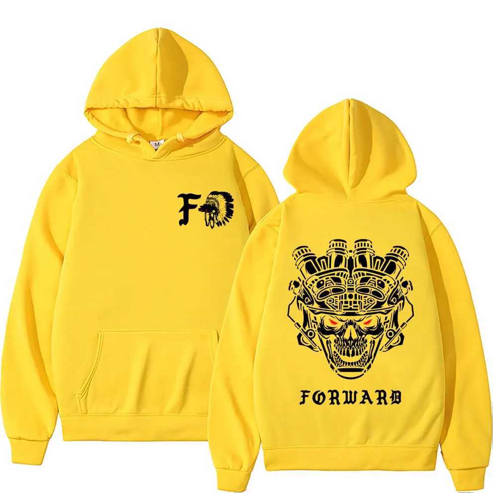 Forward Observations Group Skull Double Sided Print Hoodie Male Fashion Oversized Pullover Men Womens Vintage Casual Hoodies W250530