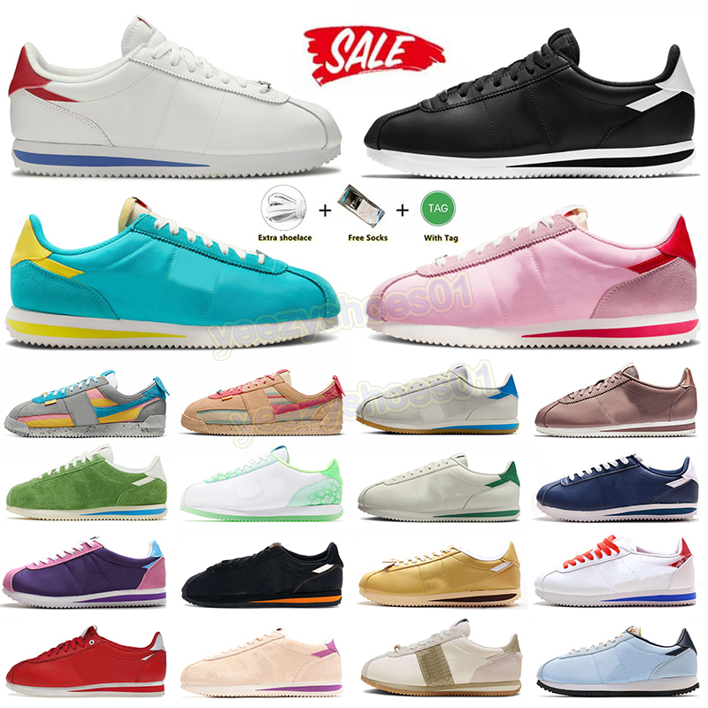 Classic Cortezi Flats Forrest Gump Running Shoes for Women Mens Clot Clotez Black White Dusty Cactus Smoke Grey Pink Be True Los Angeles Jogging Sneakers Trainers