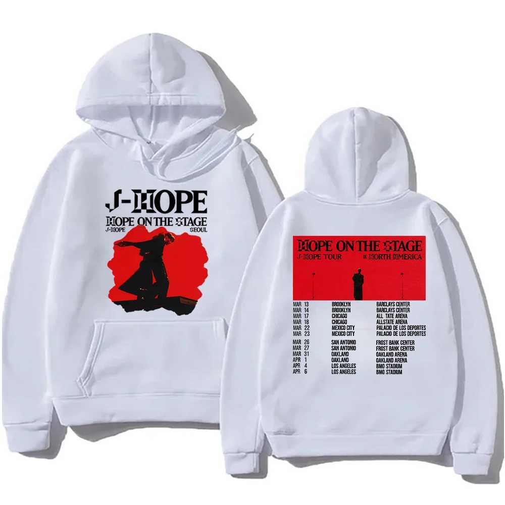 Kpop J-Hope New Hoodies J-Hope Hope on The Stage Tour 2025 Sweatshirts Unisex Casual Clothing Hip Hop Fashion Aesthetic Pullover W250530