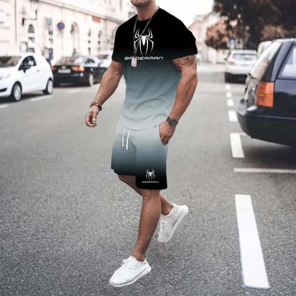 2024 mens sportswear short sleeved Tshirt and sports shorts summer fashion casual jogging pants set twopiece 250520Z
