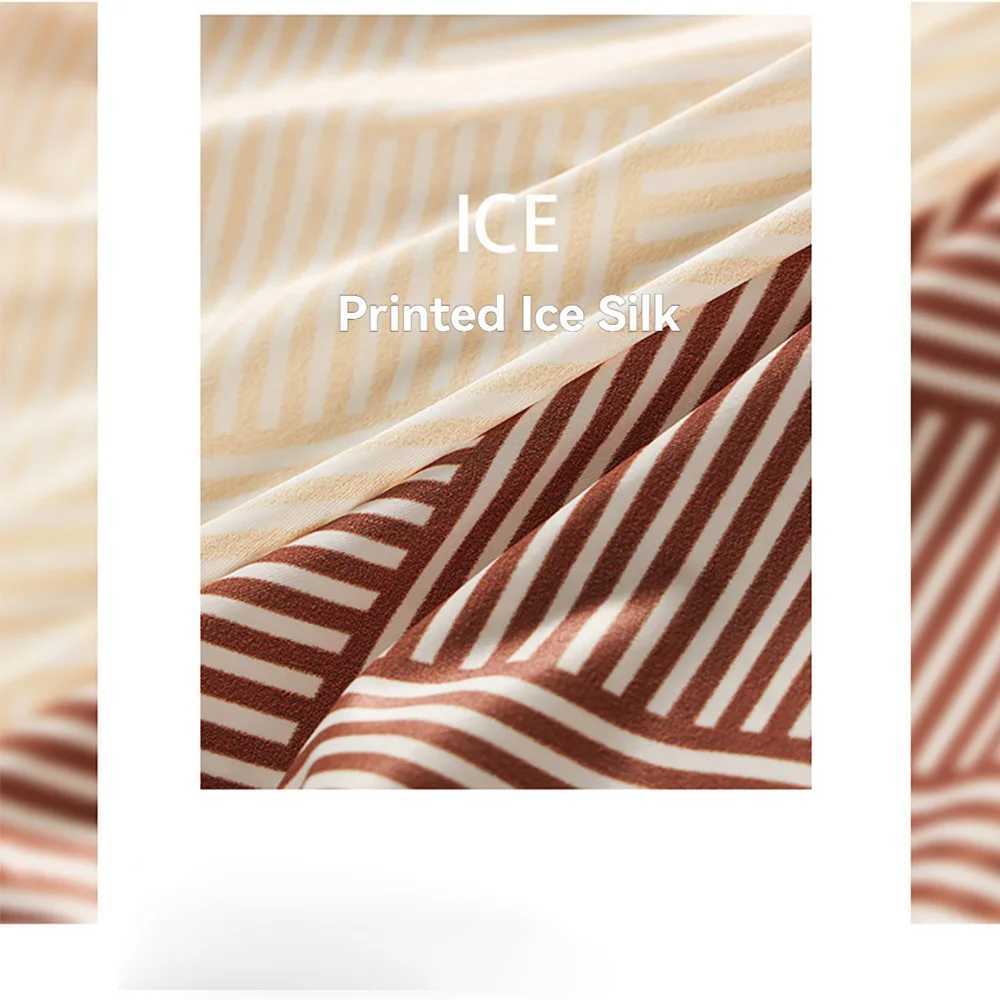 3PCS/Pack Fashion Striped Ice Silk Cool Breathable Mens Underwear Comfortable Crotch Boxers High Elastic Waistband Underpants XJ250530