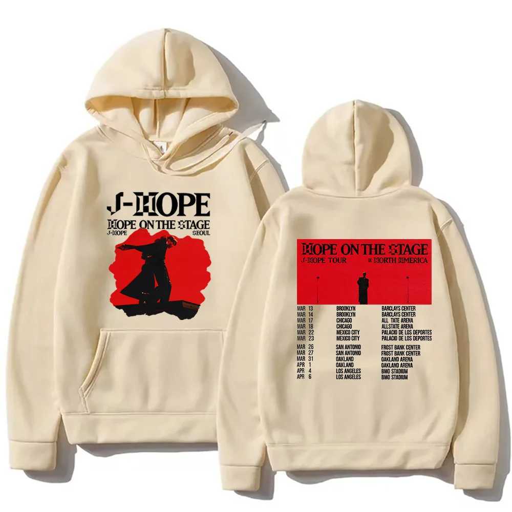 Kpop J-Hope New Hoodies J-Hope Hope on The Stage Tour 2025 Sweatshirts Unisex Casual Clothing Hip Hop Fashion Aesthetic Pullover W250530