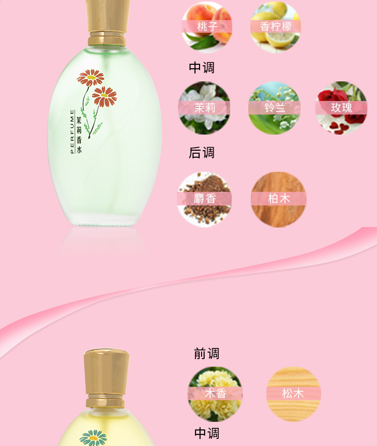 Floral Female Fragrance Osmanthus Rose Jasmine Women's Perfume Fresh and Natural Lasting Eau de Perfume Factory Wholesale Distribution