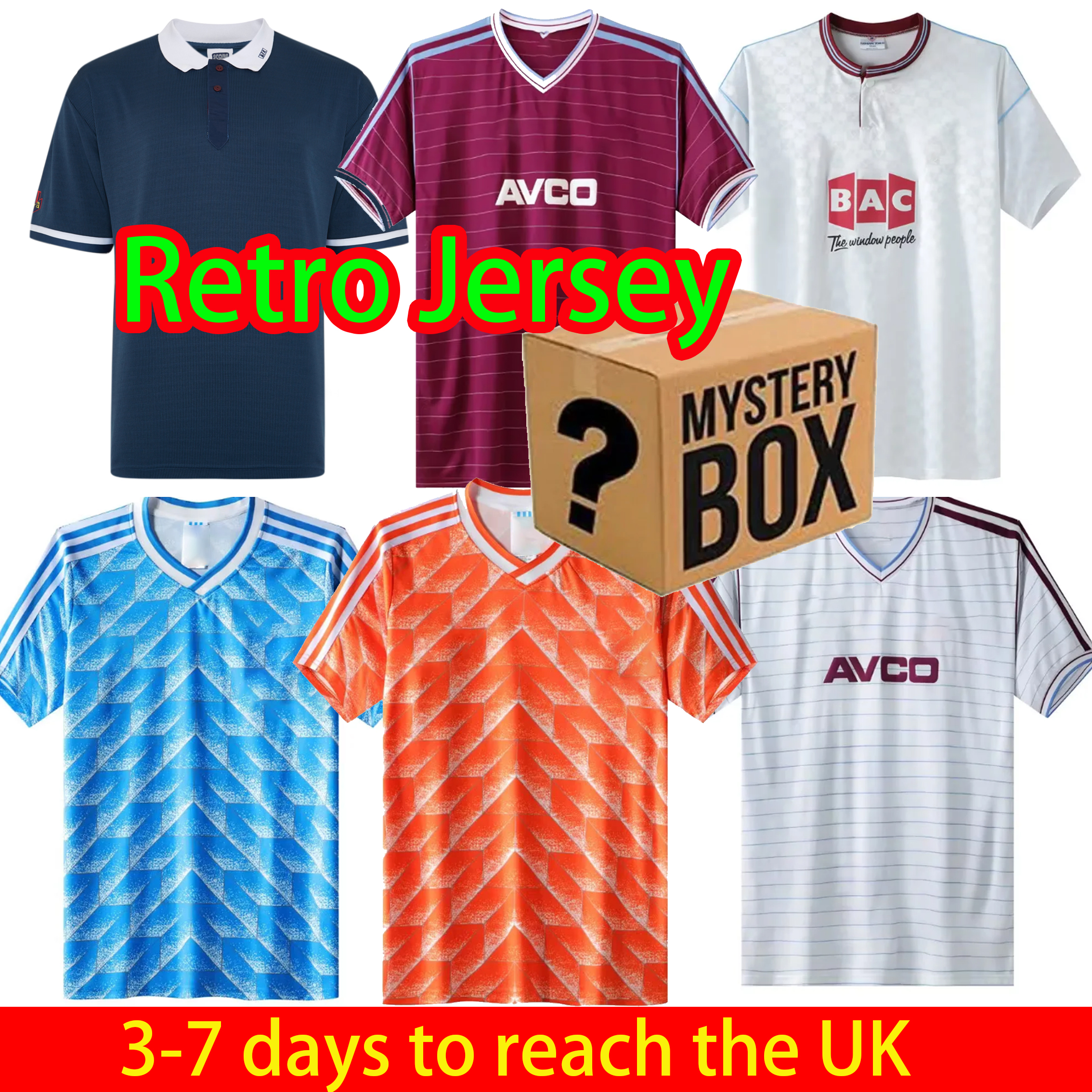 Vintage Jerseys Mystery Box - Retro Soccer Jerseys Random Send classic shirt 1989 Hibernians 1998 Kerry 1996 Cork jersey blind box gift random selection top quality