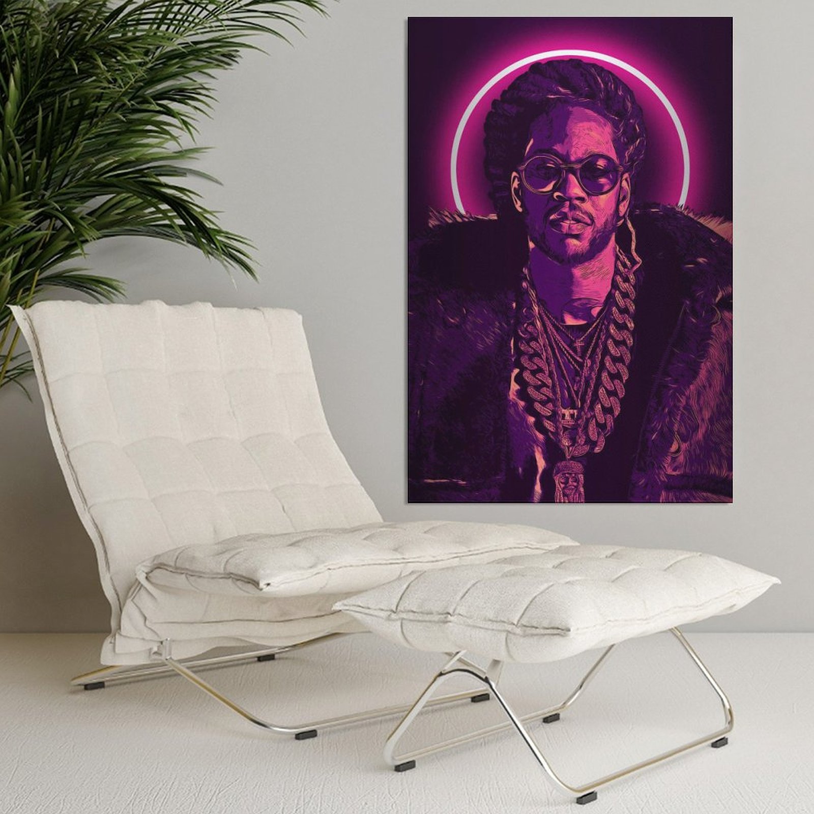 Wall Art Painting Rapper 2 Chainz Hip Hop Singer Canvas Prints Wall Painting Wall Art Decor Print Picture Paintings for Living Room Home Decor Luxury 