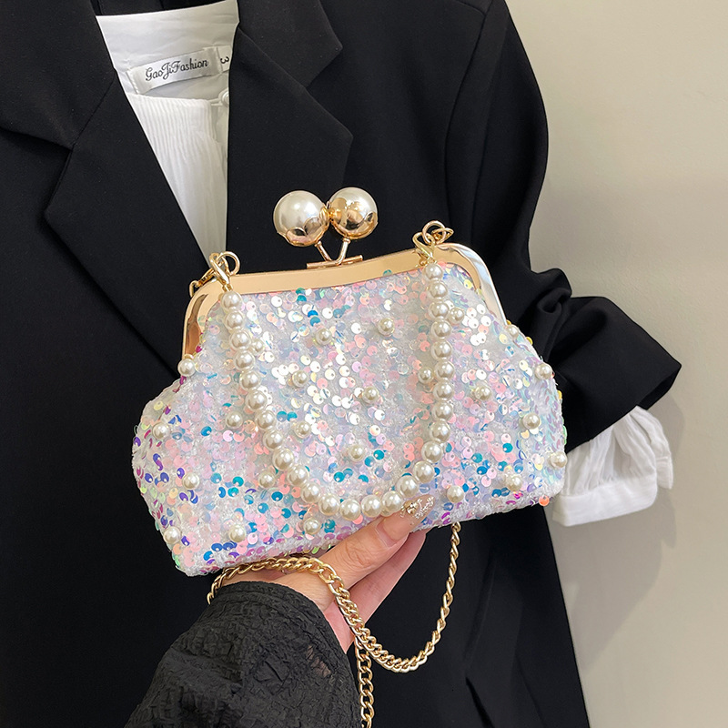 Sparkling Pearl Women s Handbag New Fashionable Evening Dress Handbag fashion Summer Texture Crossbody Bag Designer fashion Women s Shoulder Bag
