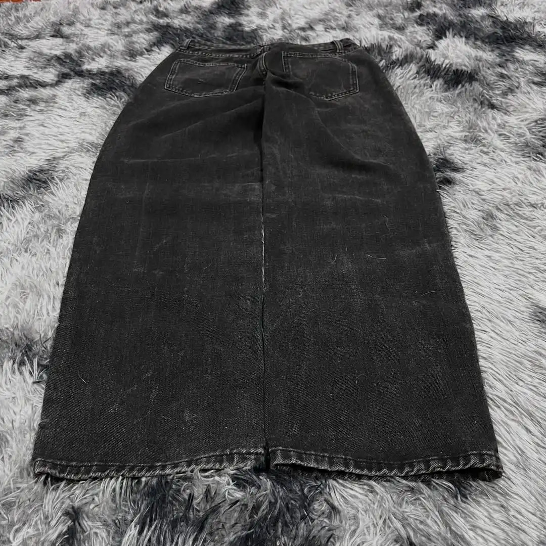 Trendy American Dragon Print Loose Jeans Women Hiphop Harajuku High Waist Wideleg Fashion Joker Retro Black Trousers 250530