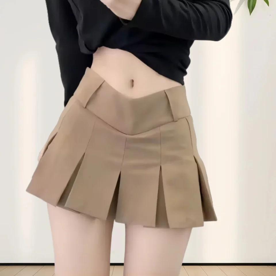 fashionable sexy slim fit V-waist pleated skirt must wear divine clothing for nightclubs bars gatherings 250527